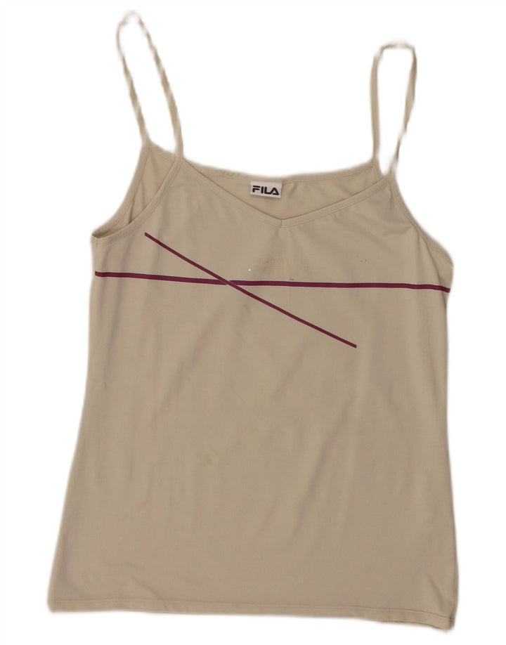 Canotta corta da donna Fila UK 14 Large Beige Poliammide