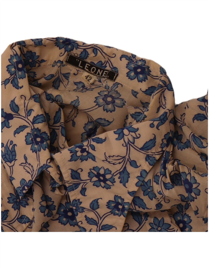 Abito camicia da donna LEONE IT 42 medio bianco sporco floreale