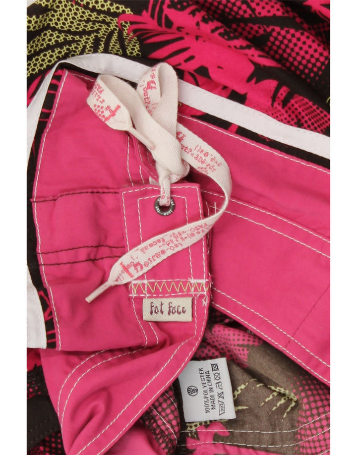 Pantaloncini da bagno da uomo Fat Face medi W32 L12 Spiaggia in poliestere floreale rosa
