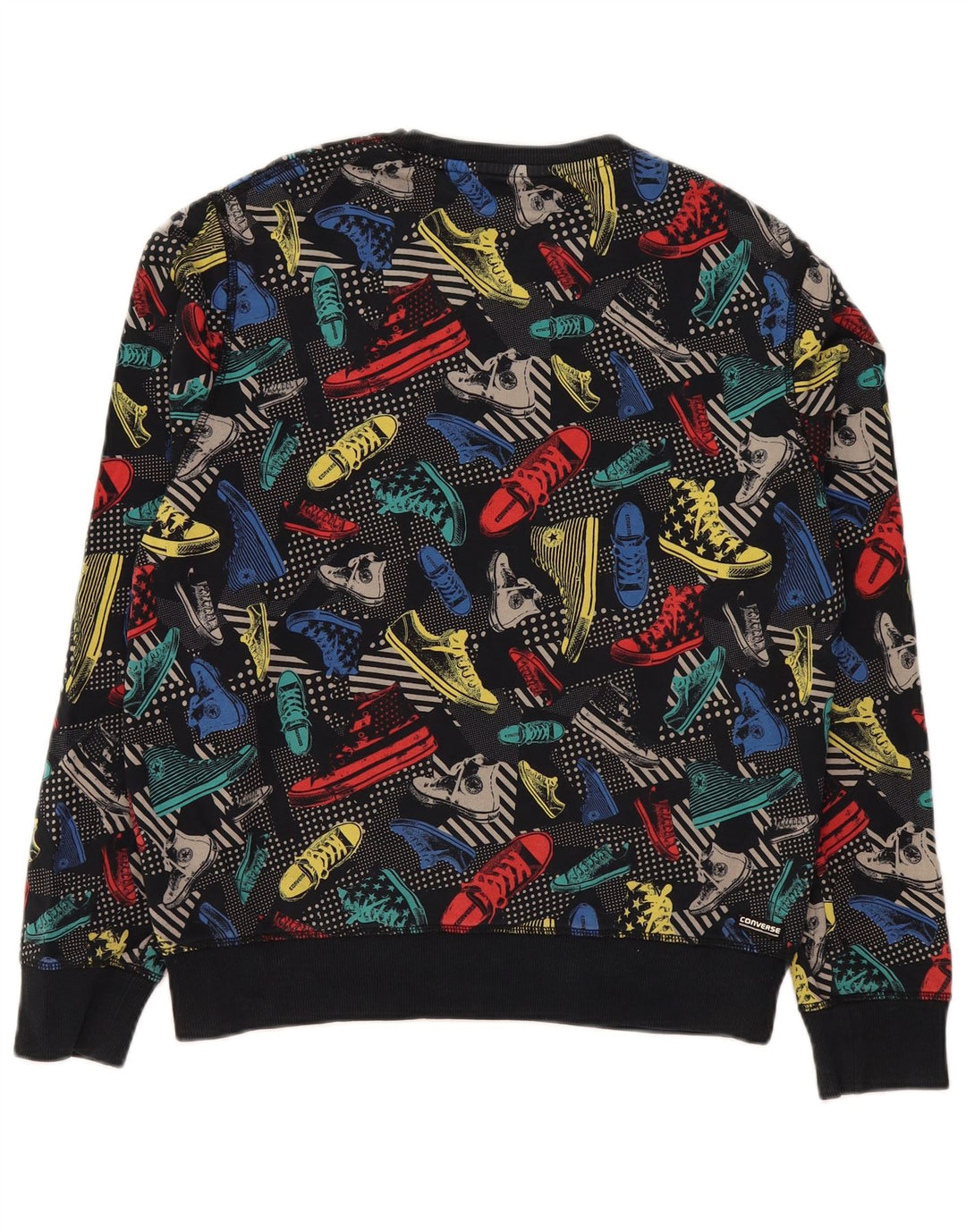 Converse Felpa grafica da uomo Maglione cotone medio multicolore