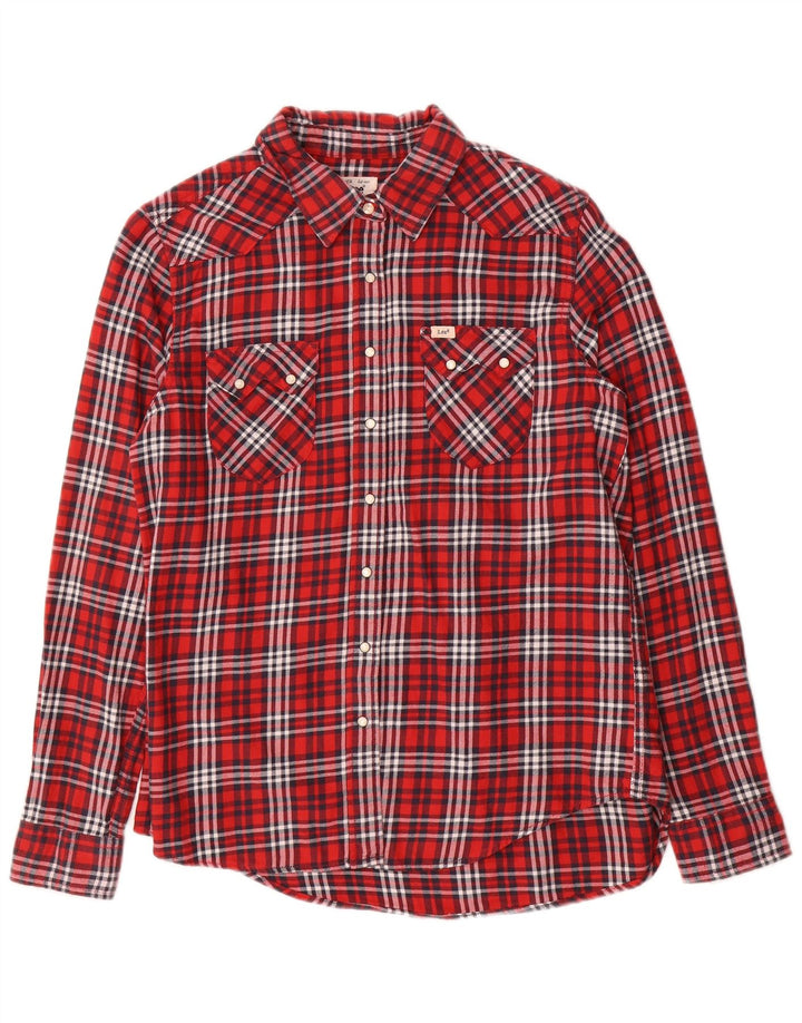 Camicia in flanella da donna Lee UK 16 grande quadretto rosso