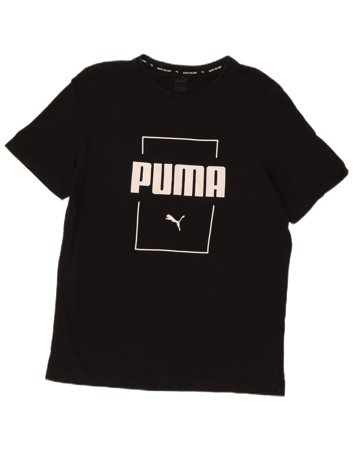 T-shirt grafica da uomo Puma Top grande in cotone nero