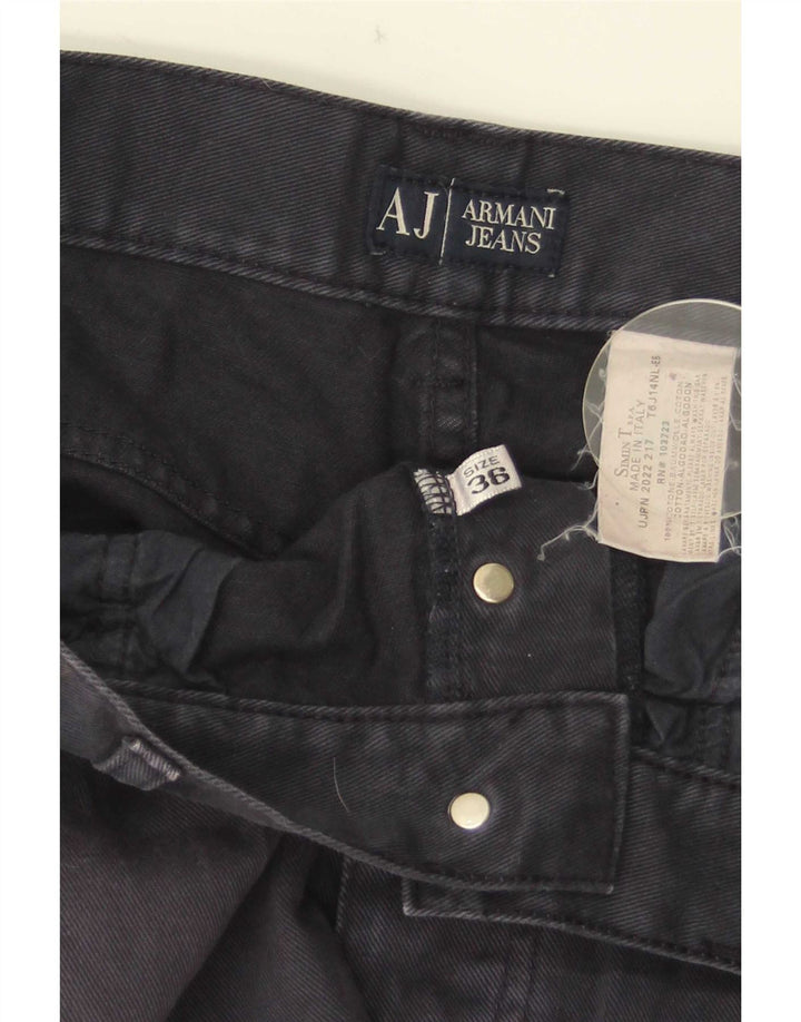 Jeans dritti da uomo Armani W36 L28 cotone blu navy