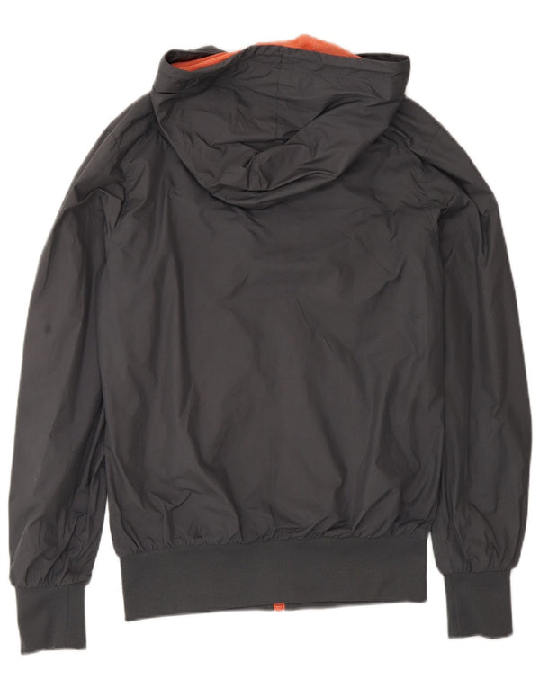 Giacca antipioggia con cappuccio da donna Nike UK 10 Small Grey Poliestere Sports