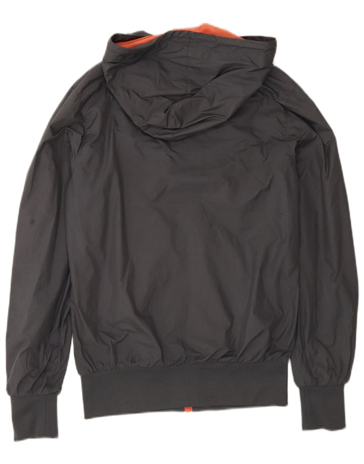 Giacca antipioggia con cappuccio da donna Nike UK 10 Small Grey Poliestere Sports