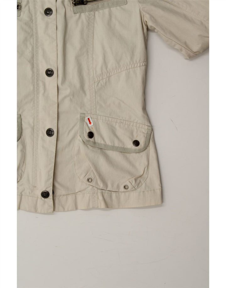 MARLBORO CLASSICS Womens Utility Jacket UK 10 Small Off White Cotton Vintage Marlboro Classics and Second-Hand Marlboro Classics from Messina Hembry 