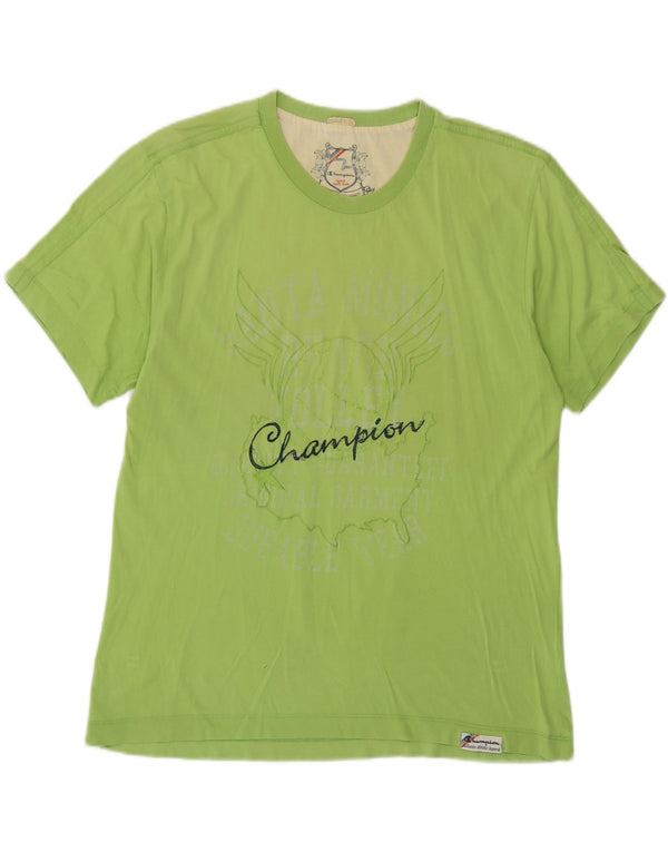 T-shirt grafica da uomo Champion Top verde medio