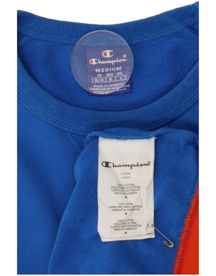 CHAMPION Felpa con grafica da donna Maglione UK 14 Colorblock blu medio