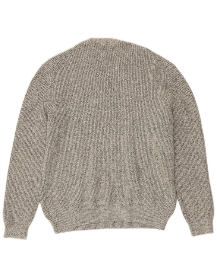 Maglione maglione girocollo da uomo Marks & Spencer grande grigio in poliammide
