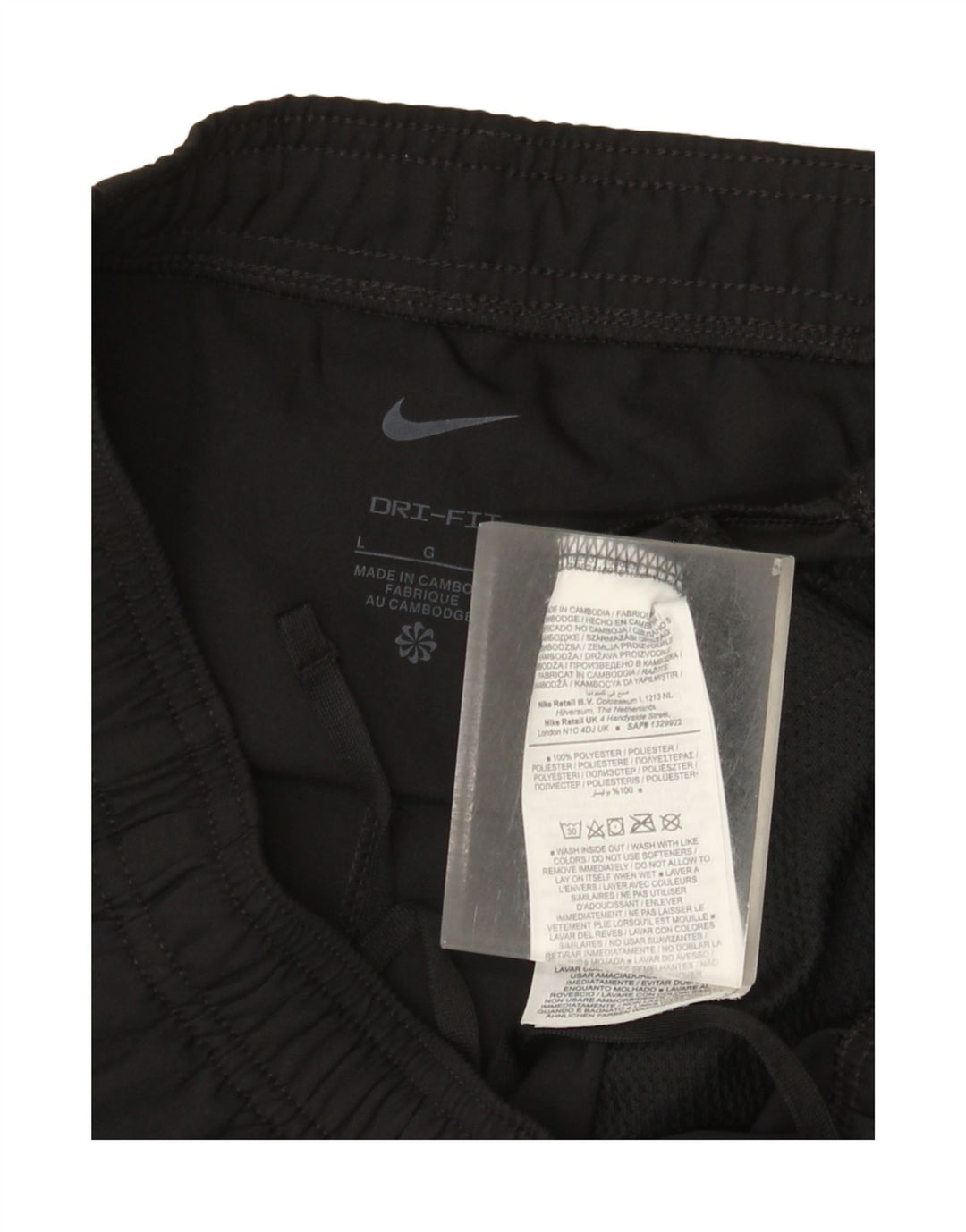 Pantaloni da tuta Nike Dri Fit da donna UK 16 Large Nero Poliestere