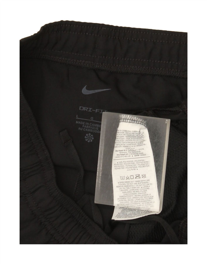 Pantaloni da tuta Nike Dri Fit da donna UK 16 Large Nero Poliestere