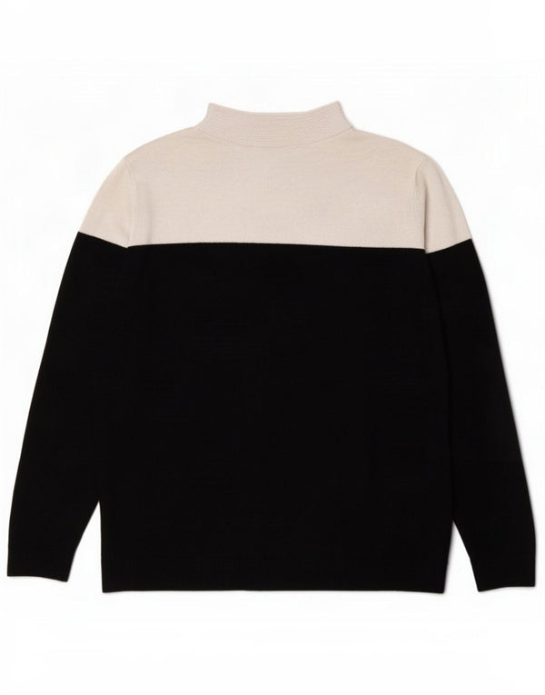 Marks & Spencer maglione a collo alto da donna UK 10 piccolo nero