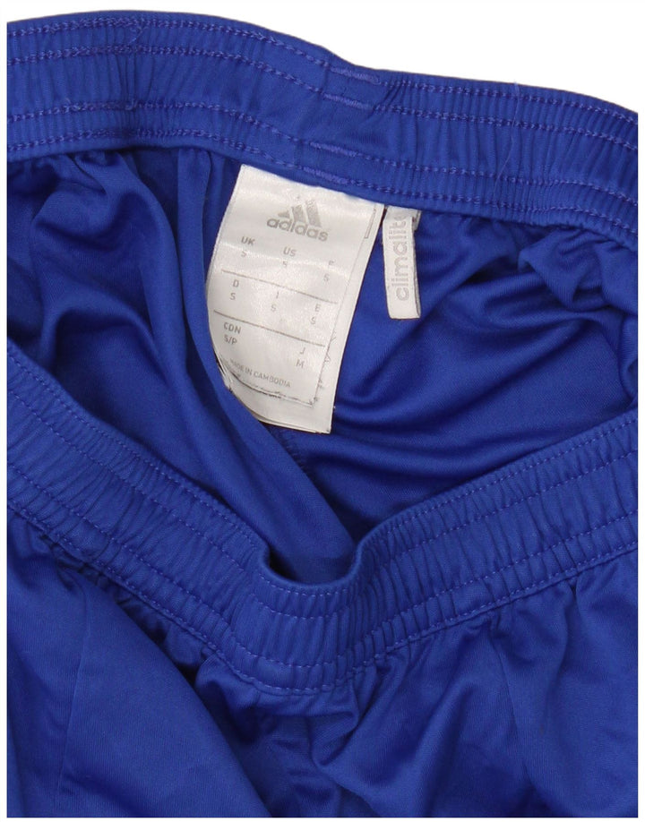 Pantaloncini sportivi Adidas Climalite da uomo piccoli in poliestere color block blu