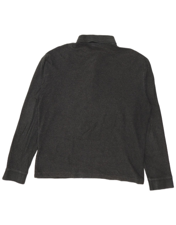 Polo HUGO BOSS da uomo a maniche lunghe vestibilità regolare XL in cotone grigio