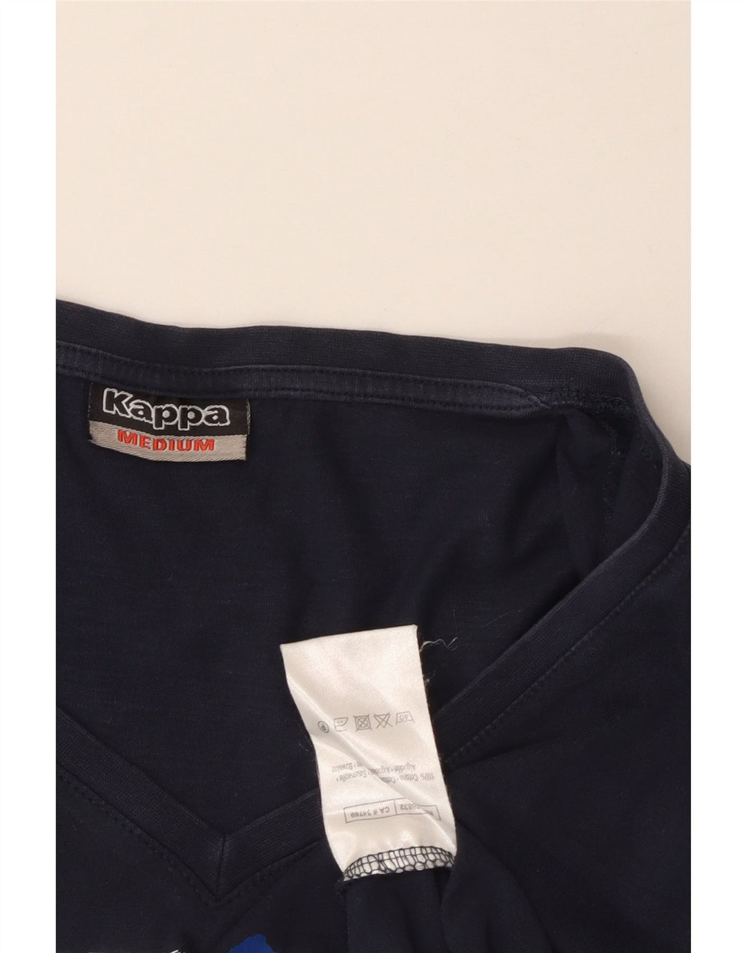 T-shirt grafica da donna KAPPA Top UK 12 cotone medio blu navy