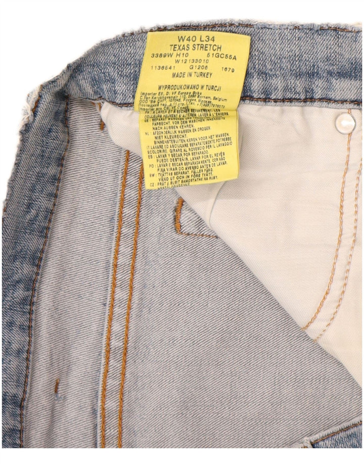 Pantaloncini da uomo in denim stretch Texas WRANGLER W40 XL cotone blu