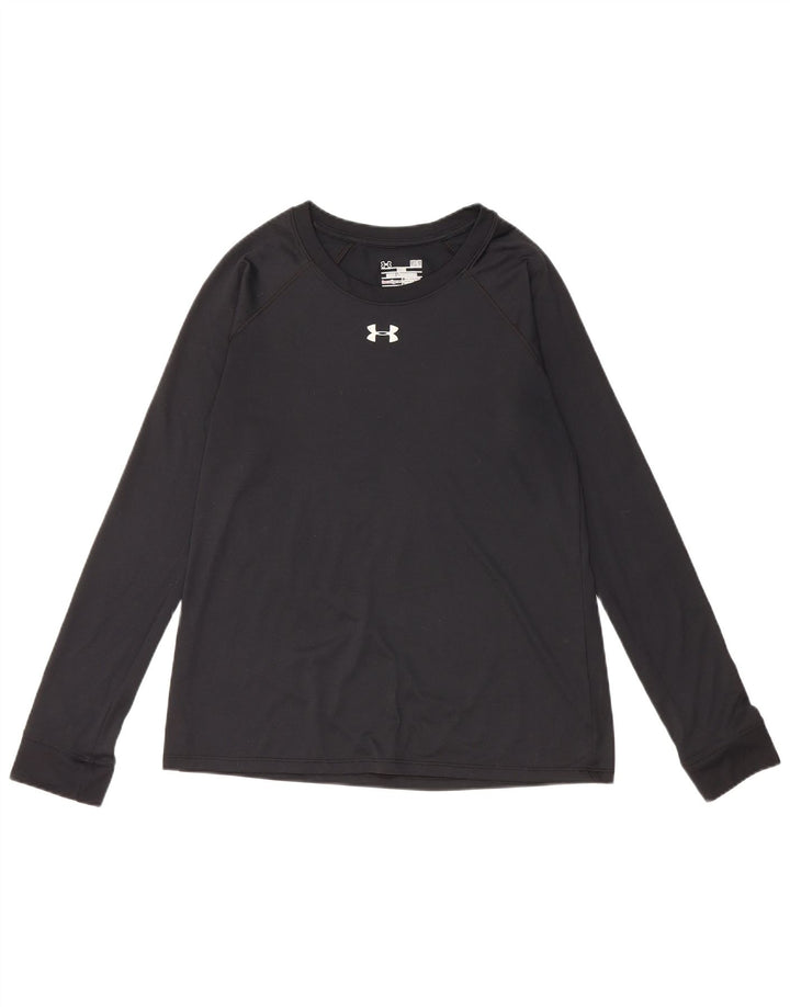UNDER ARMOUR Maglia termica da donna a maniche lunghe UK 14 Medio Nero