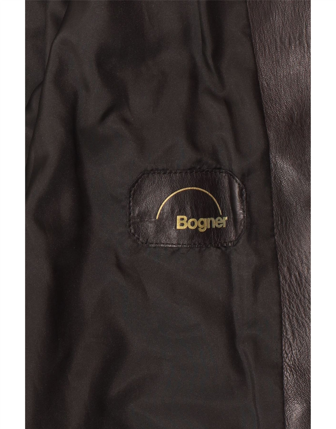 Giacca in pelle corta da donna BOGNER UK 14 media nera