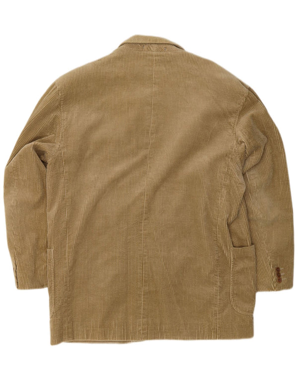 Parte seconda Giacca blazer da uomo in velluto a coste a 3 bottoni US 42 XL Cotone beige