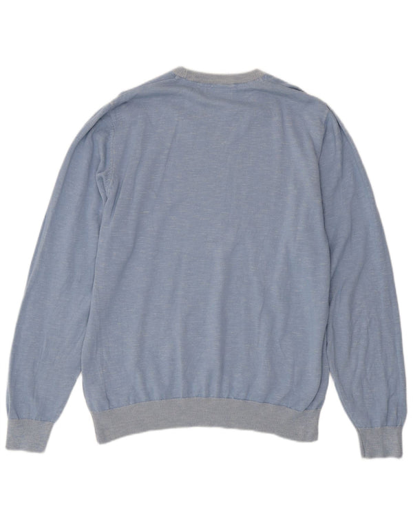 Maglione maglione girocollo da uomo Marks & Spencer grande blu screziato