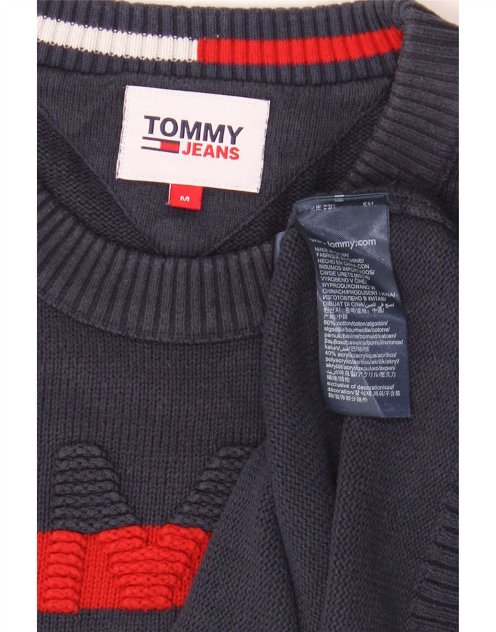 Maglione maglione girocollo da uomo Tommy Hilfiger cotone medio blu navy