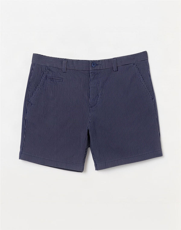 Pantaloncini chino da donna Marks & Spencer UK 14 Large W32 blu navy gessato