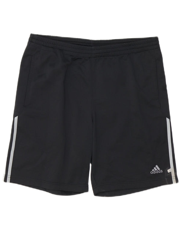 Pantaloncini sportivi da uomo Adidas grandi in poliestere nero