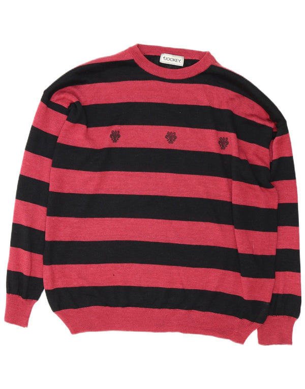Maglione da uomo con scollo a barca Jockey IT 56 2XL Seta a righe rosa