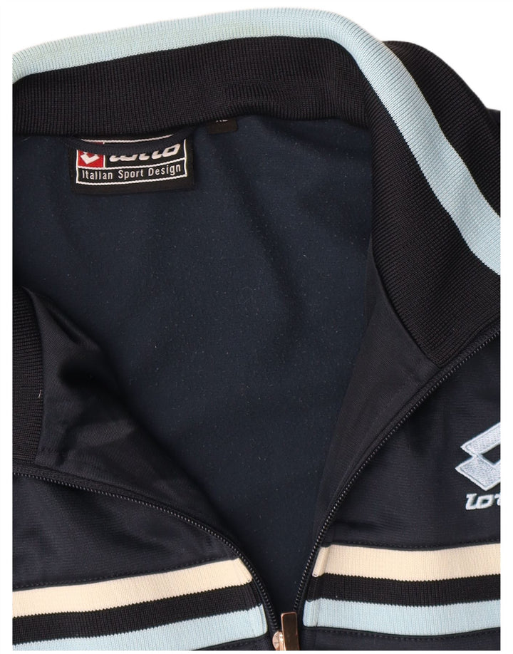 Giacca da tuta da donna Lotto UK 18 XL Poliestere a righe blu navy