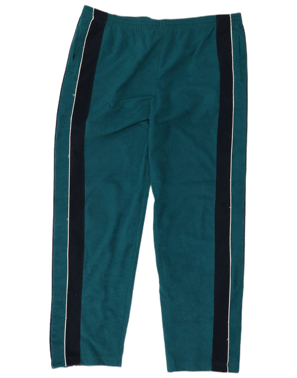 Pantaloni da tuta con grafica Kappa da uomo, grandi, in poliestere color block blu