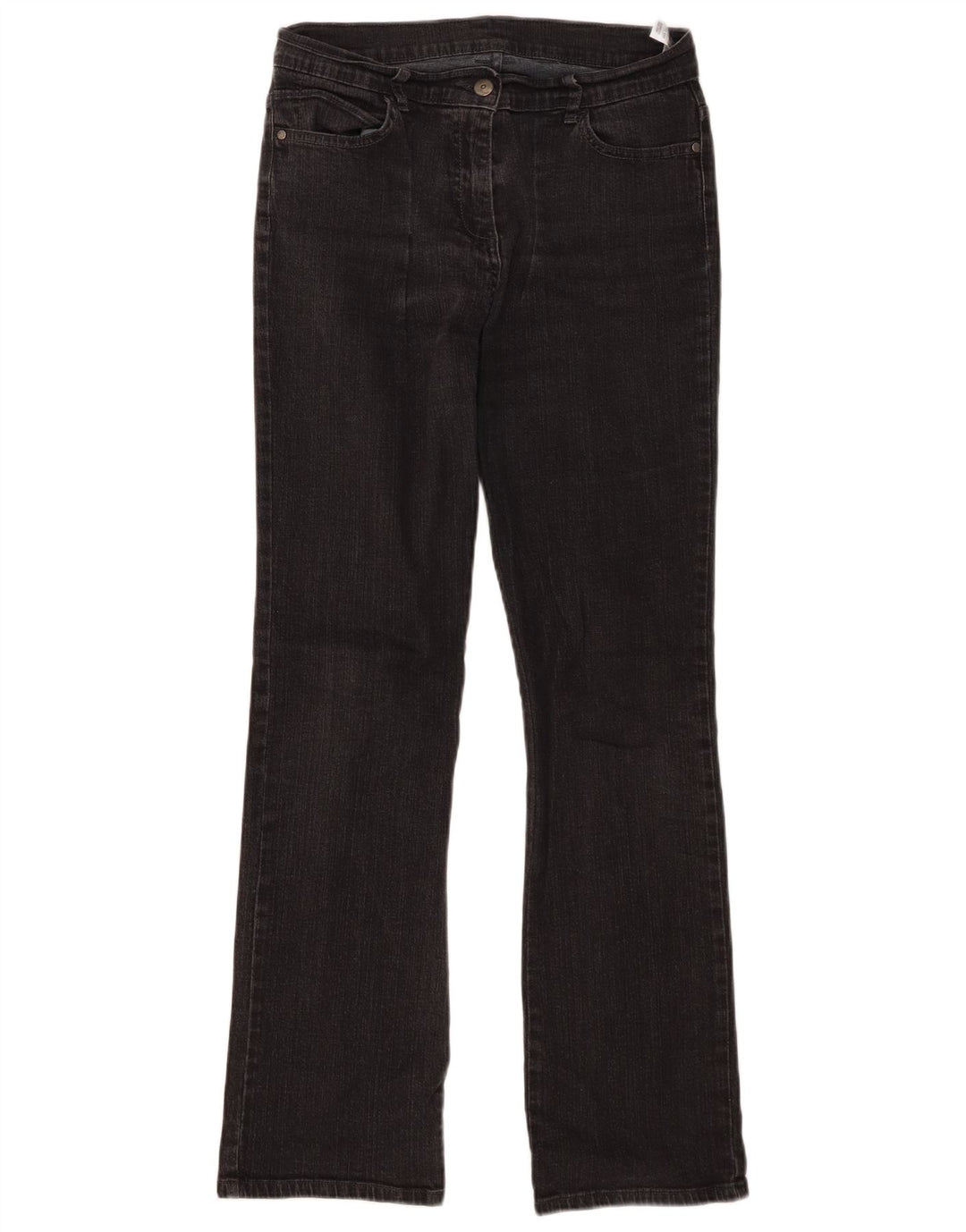 Jeans Bootcut da donna Marks & Spencer UK 10 piccoli W30 L29 cotone nero