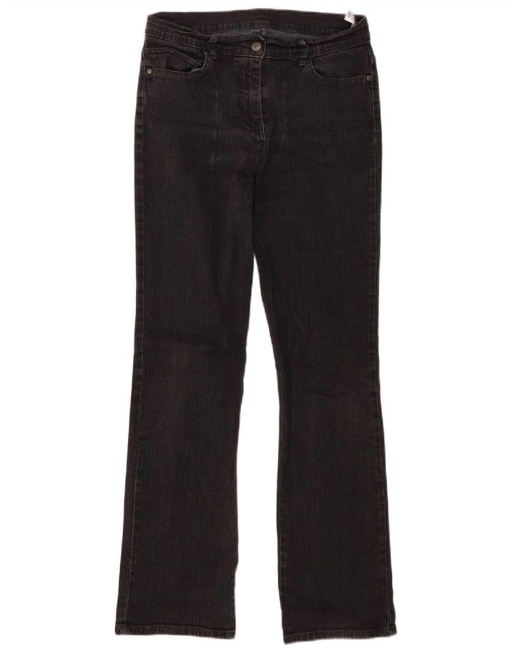 Jeans Bootcut da donna Marks & Spencer UK 10 piccoli W30 L29 cotone nero