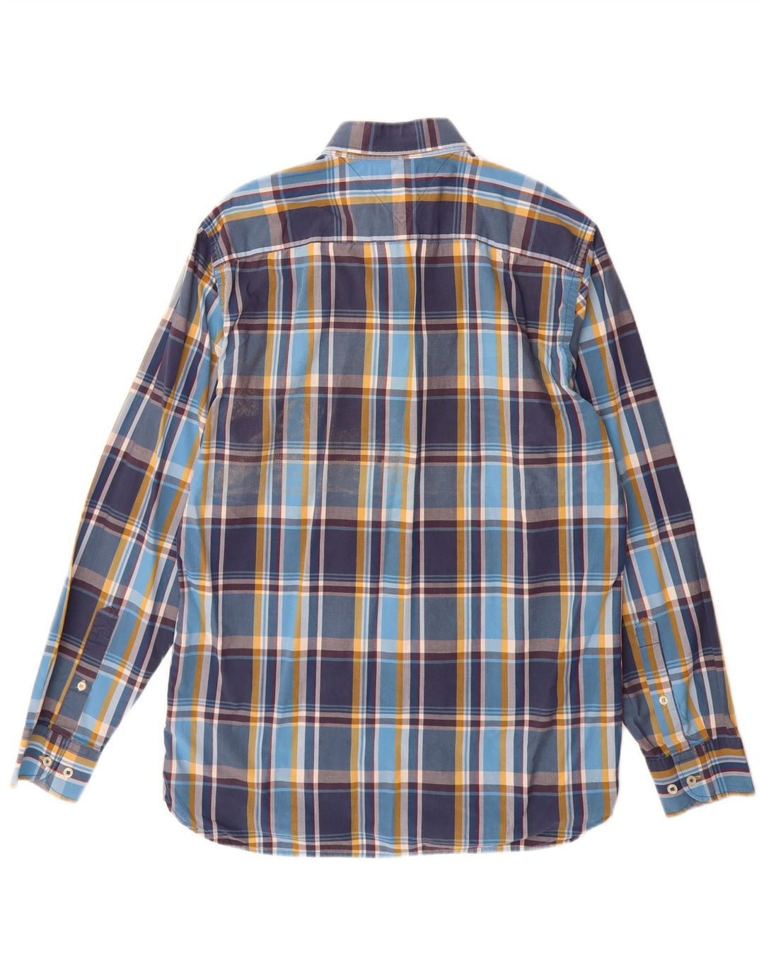 Camicia da uomo Tommy Hilfiger New York Fit Camicia in cotone a quadri blu medio