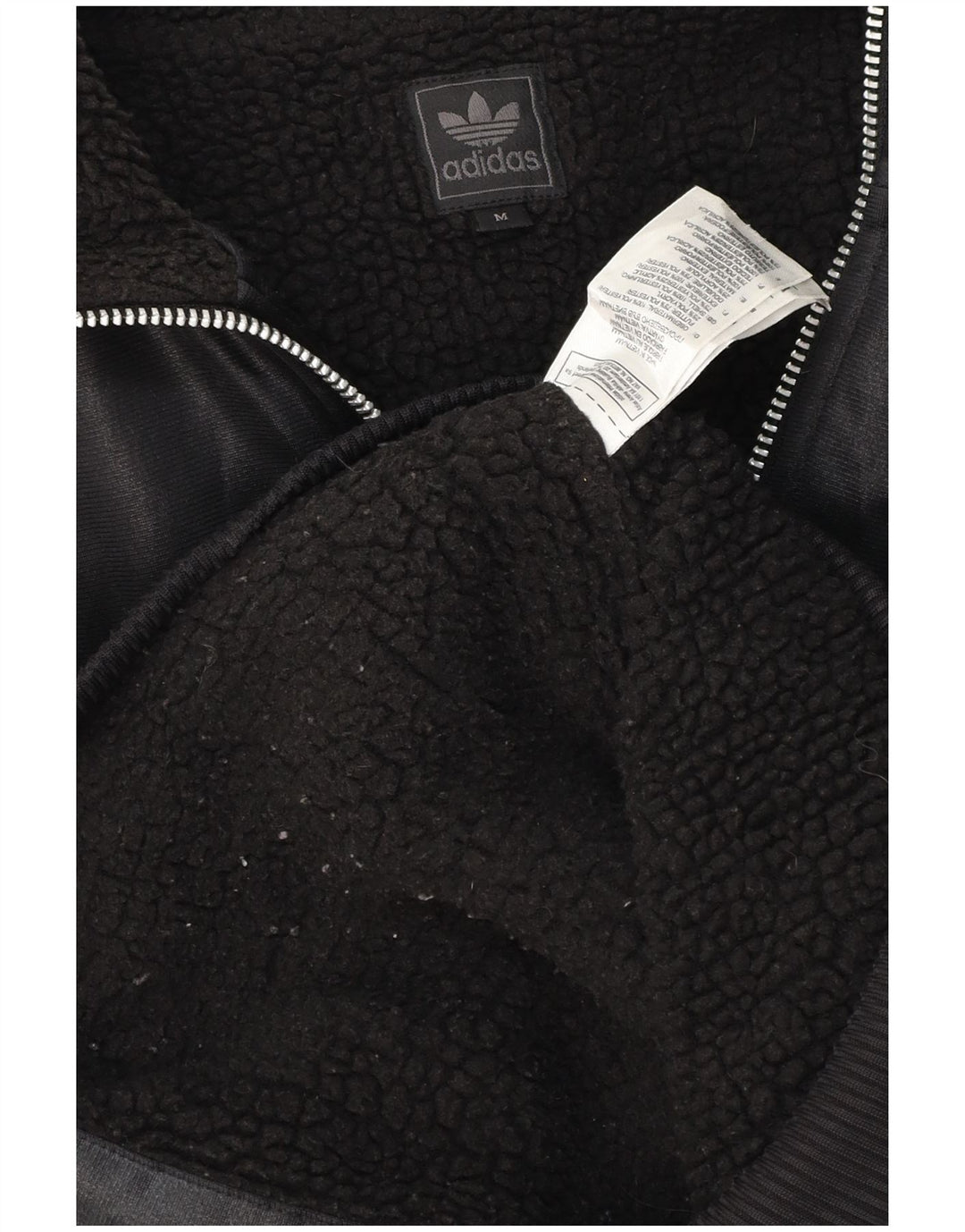 ADIDAS Giacca bomber con cappuccio da uomo Chile 62 UK 38 poliestere nero medio