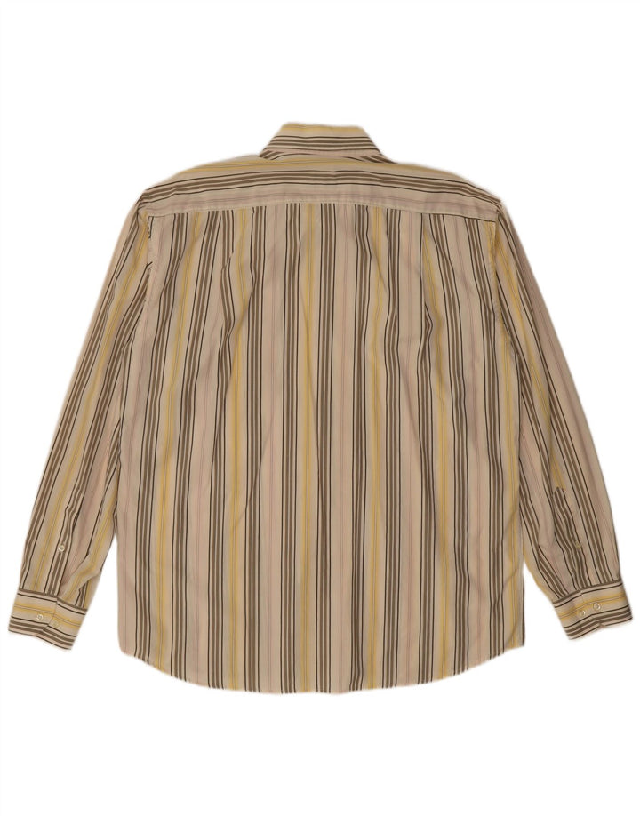Camicia da uomo Roccobarocco taglia 42 16 1/2 grande a righe gialle