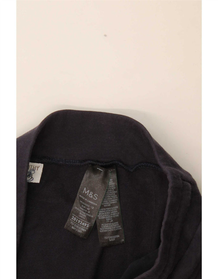Pantaloni da tuta da donna Marks & Spencer UK 12 cotone blu navy medio