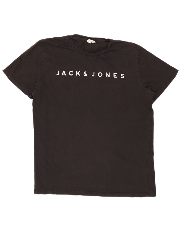 T-shirt grafica da uomo Jack & Jones Top XL in cotone nero