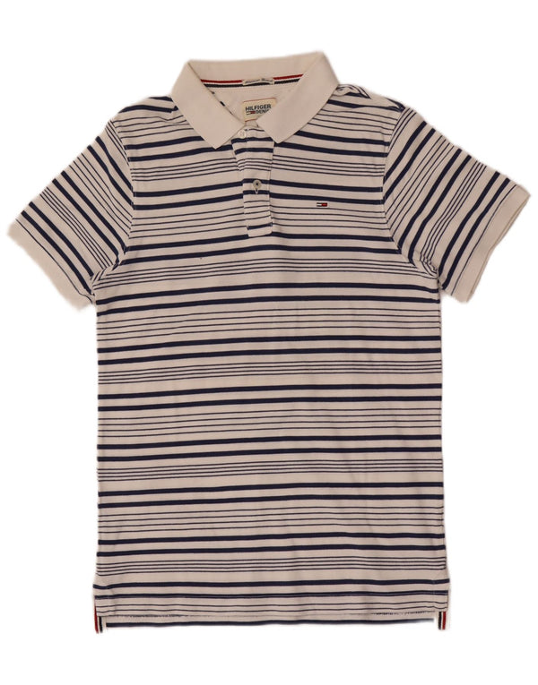 Polo da uomo Tommy Hilfiger a righe bianche medie