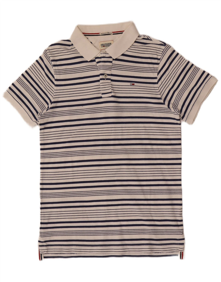 Polo da uomo Tommy Hilfiger a righe bianche medie