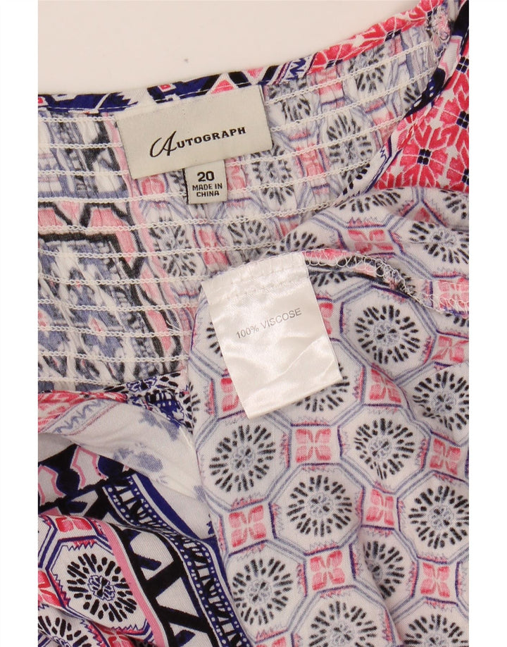 AUTOGRAPH  Womens A-Line Dress UK 20 2XL Multicoloured Patchwork