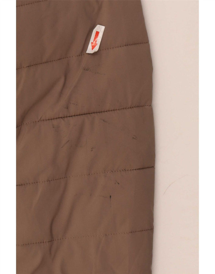 Michael Kors Giacca imbottita con cappuccio da donna UK 14 Marrone medio Poliestere