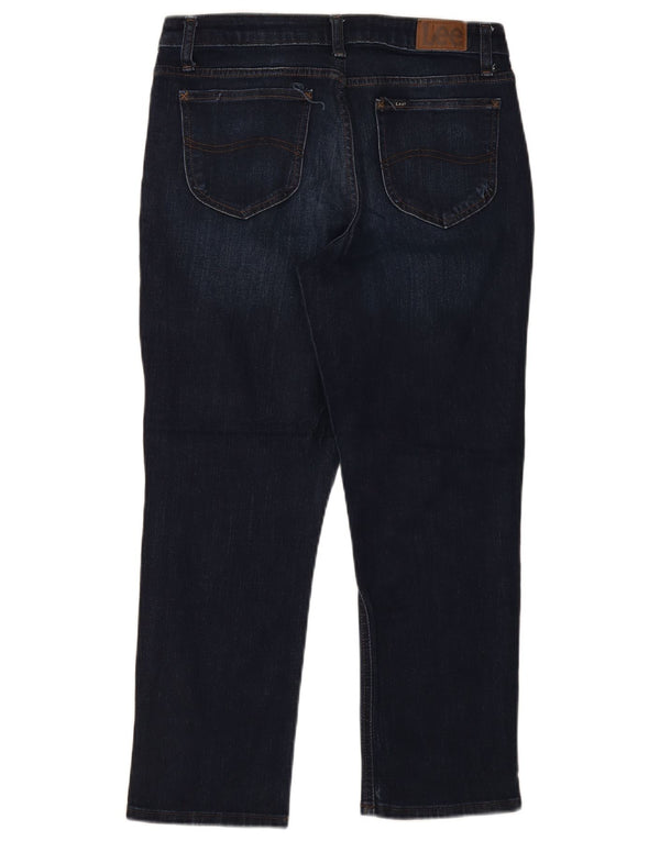Jeans dritti da donna a vita media, vestibilità regolare, Lee US 2 XS W32 L27 Blu Navy