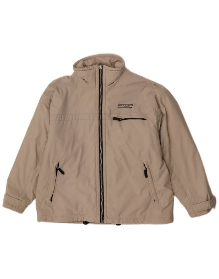 Exxtasy Giacca a vento da uomo vestibilità ampia UK 36 Small Beige Nylon