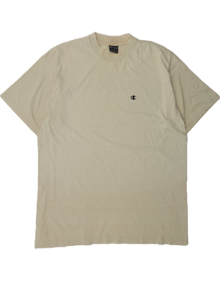 CHAMPION Mens T-Shirt Top 2XL Beige Vintage Champion and Second-Hand Champion from Messina Hembry 