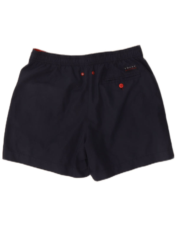Pantaloncini da bagno grafici da uomo Tommy Hilfiger medio poliestere blu navy