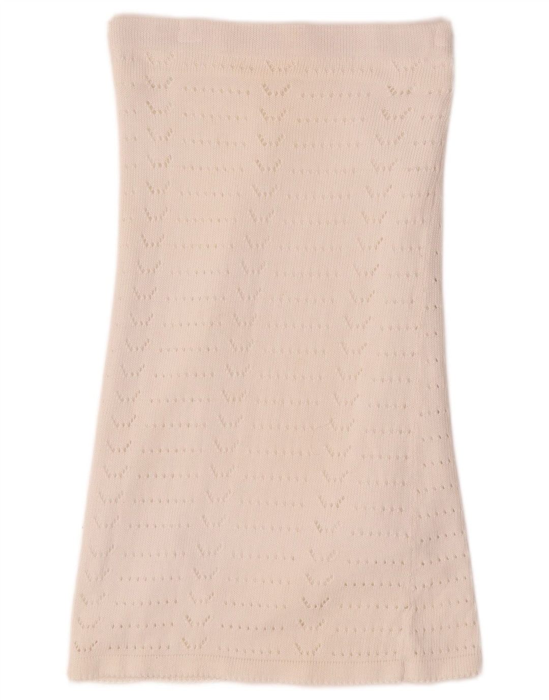 Gonna a trapezio da donna in maglia VINTAGE W28 bianco medio
