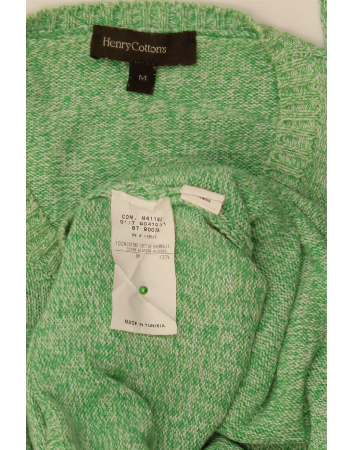 Maglione maglione girocollo da uomo Henry Cottons cotone verde medio