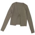 Maglione Bolero vintage da donna UK 10 piccolo kaki