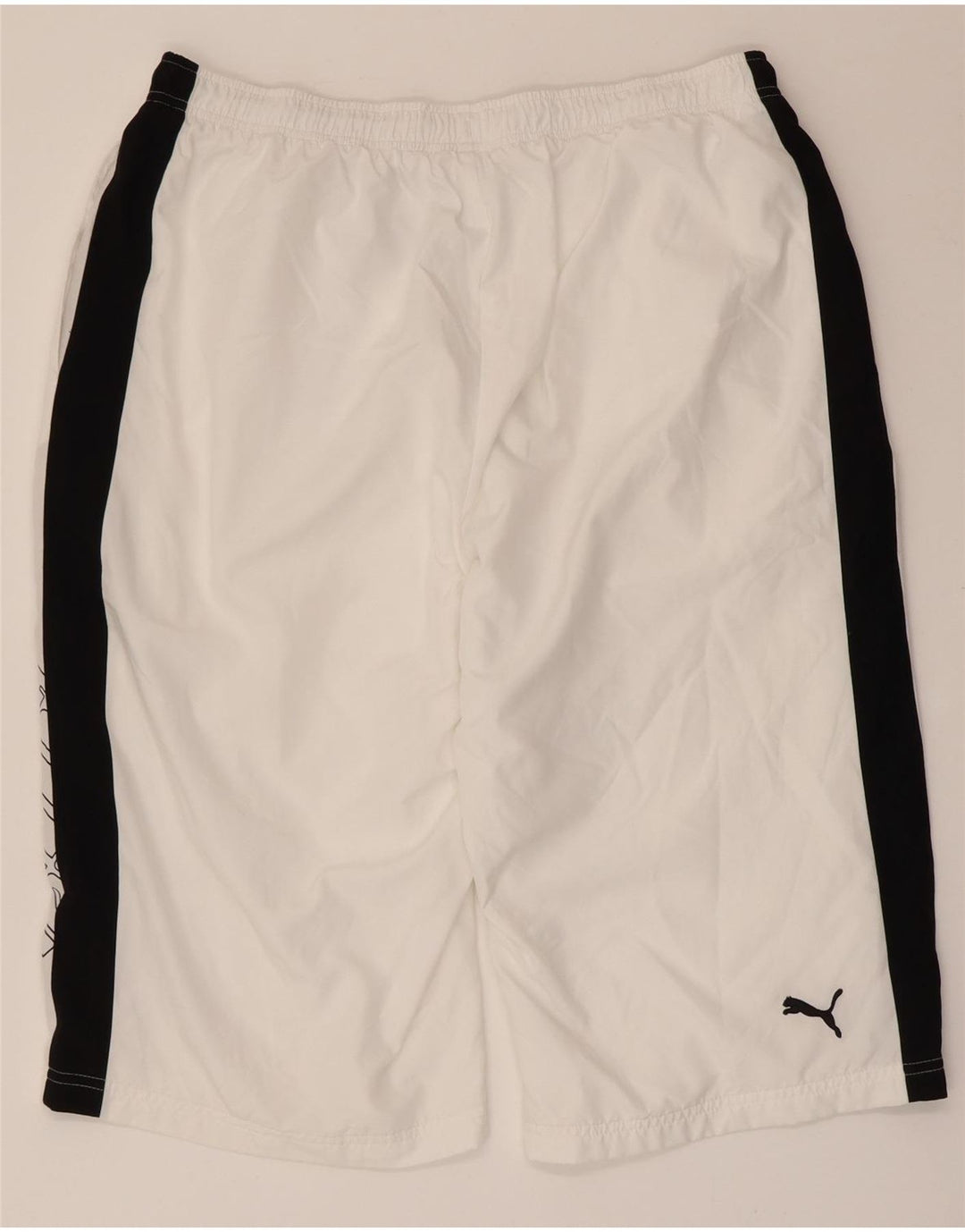 Pantaloncini sportivi grafici da uomo Puma XL poliestere color block bianco