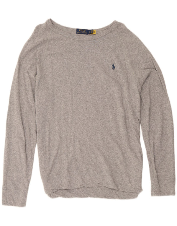 Polo Ralph Lauren Felpa da uomo Maglione grande cotone chiazzato grigio
